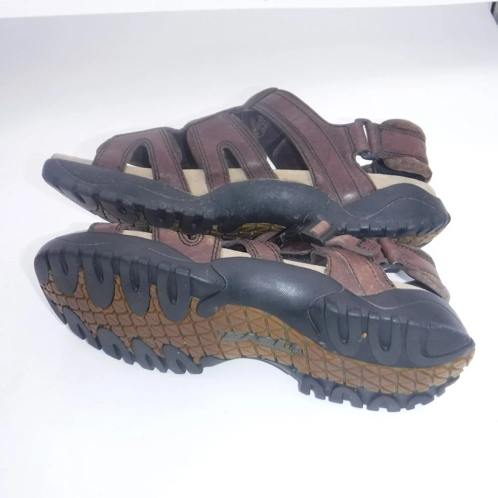Teva Mens‎ Brown Waterproof Leather Fisherman Sandals Rugged Outdoor Hiking 11